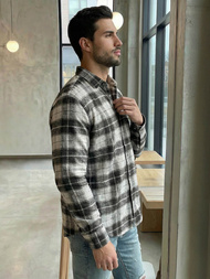 Pánská Košile Šedé OZONEE V/V172Z