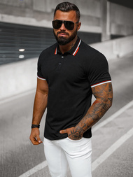 Pánské Polo Tričko Černé OZONEE O/DA736