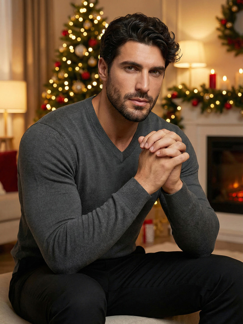 Pánský Svetr Grafitový OZONEE NB/MMB601/3Z