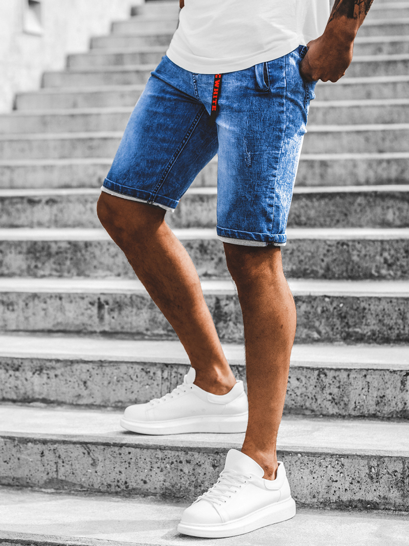 Pánské džínové kraťasy Modré OZONEE RF/HY341/2