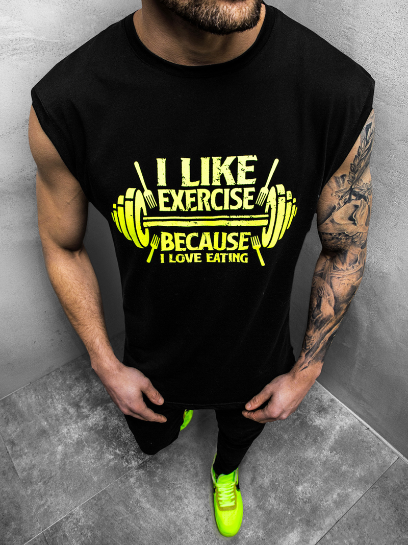 Pánské Tílko černo-žluté OZONEE MACH/M1210Z