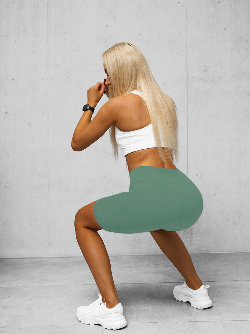 Krátké dámské legíny mentolové OZONEE O/K5-J