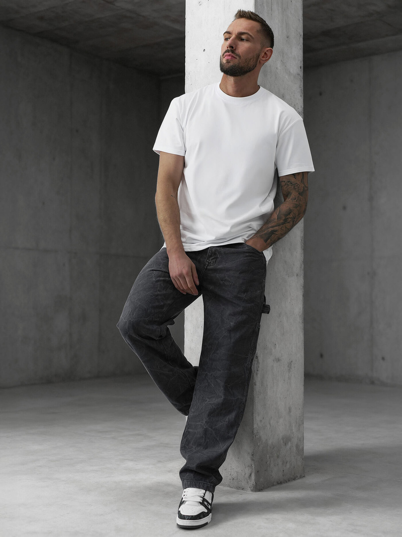 Pánské Džíny Grafitové OZONEE O/KK2828/5