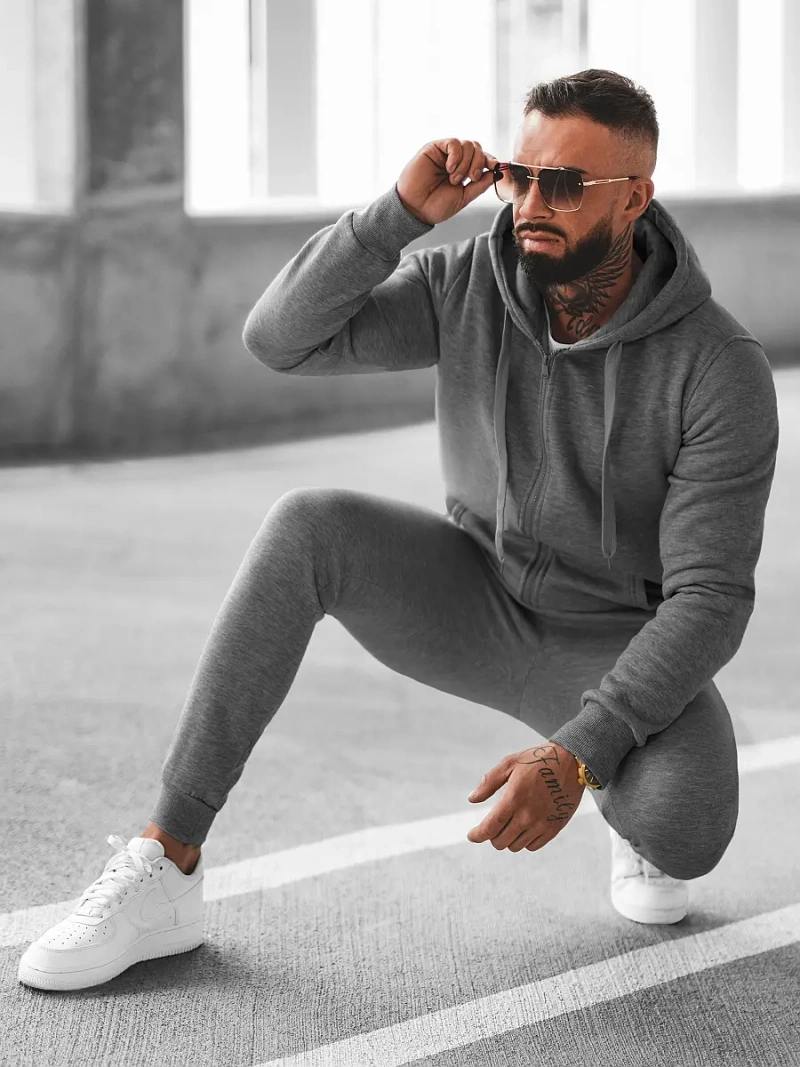 Pánská Tepláková Souprava Grafitová OZONEE JS/68C10386/5Z