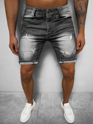 Pánské Džínové Kraťasy Černé OZONEE NB/MP0040N