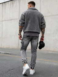 Pánské Džíny Grafitové OZONEE O/E10017Z