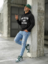 Pánská Mikina Černá OZONEE JS/8B1767/3Z