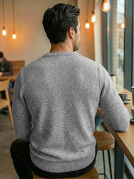 Pánský Svetr Šedý OZONEE JS/59B3607/2