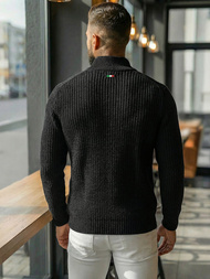 Pánský Svetr Černý OZONEE NB/MM6020/4Z