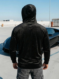 Pánská Velurová Mikina Černá OZONEE JS/8B1168/3Z