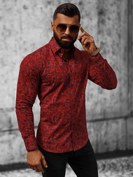 Pánská Košile Vínová OZONEE O/V13