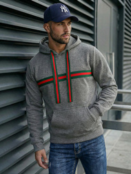 Pánská Mikina Grafitová OZONEE JS/8B1735/5Z