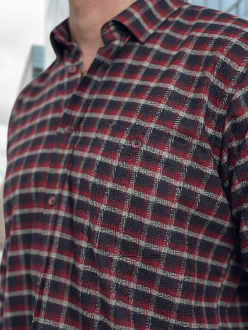 Pánská Košile Vínová OZONEE V/V176