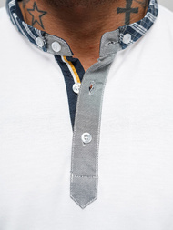 Pánské Polo Tričko Bílé OZONEE O/DA803