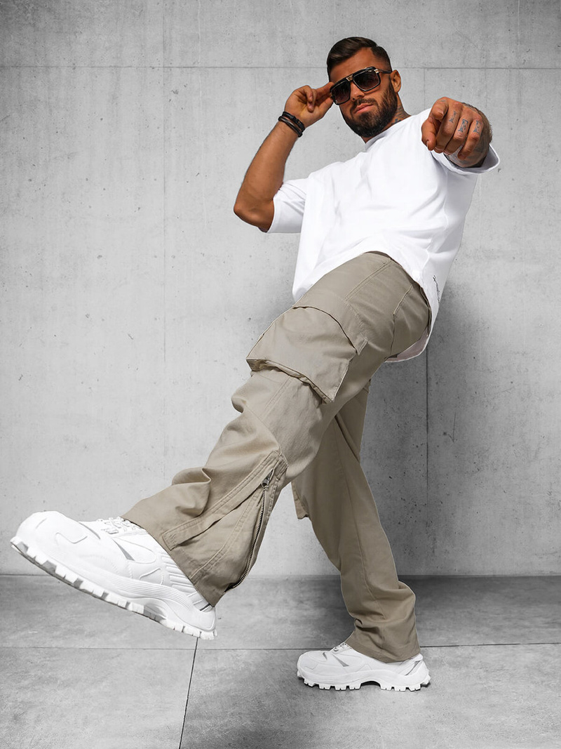 Pánské Kalhoty Šedé OZONEE O/G3016Z