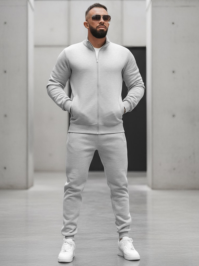 Pánská Tepláková Souprava Šedá OZONEE JS/68C10385/2