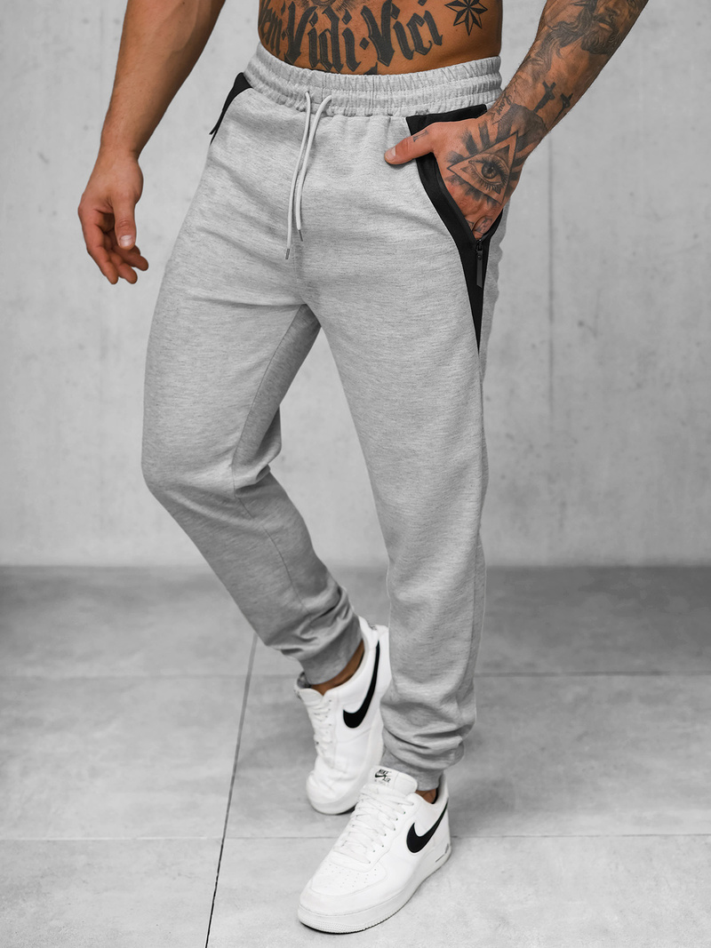 Pánské tepláky šedý OZONEE JS/15K1813/2