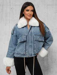 Dámská Džínová Bunda Modrá OZONEE JS/11Z8219Z