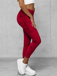 Dámské Velurové Tepláky Vínové OZONEE JS/92K521/35