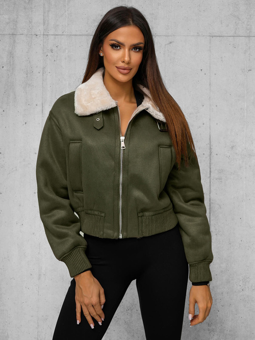 Dámská Bunda Khaki OZONEE O/81326Z