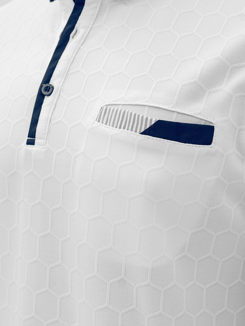 Pánské Polo Tričko Bílá OZONEE O/QQ923