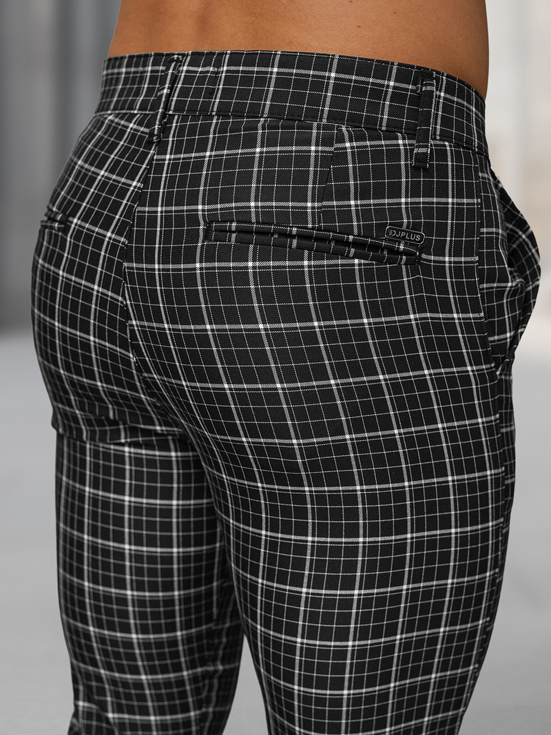 Pánské Chino Kalhoty Černé OZONEE DJ/5515Z