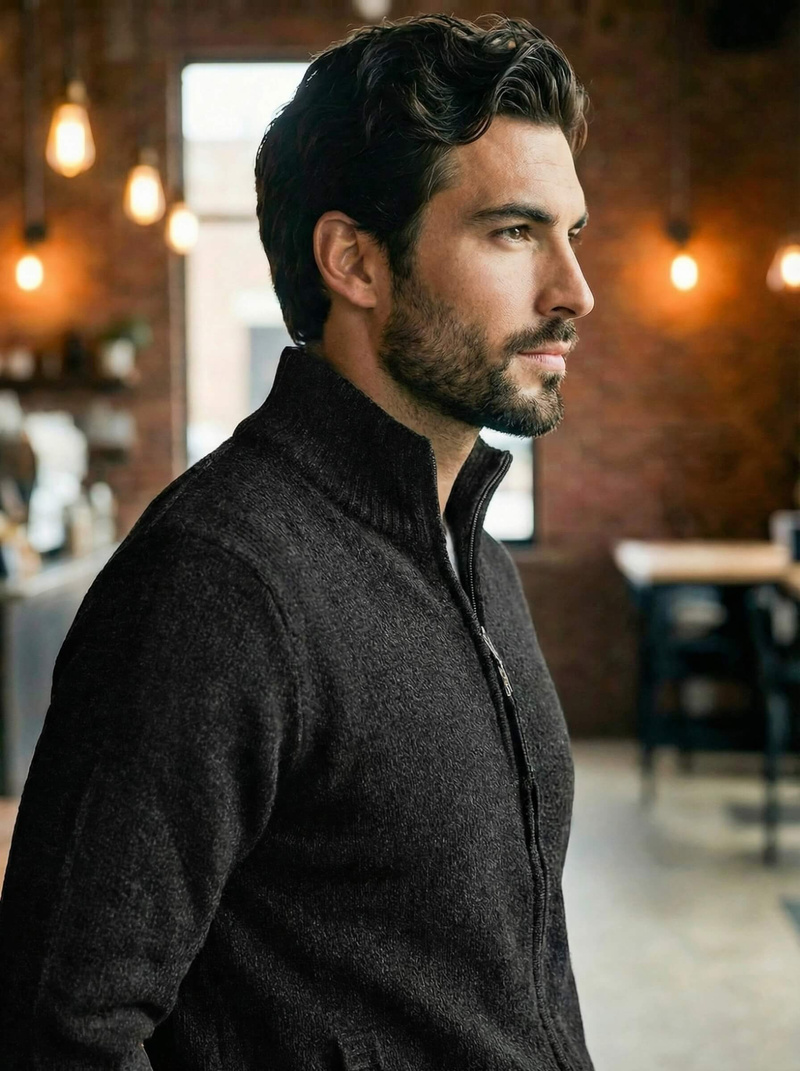 Pánský Svetr Černý OZONEE JS/59B3611/3