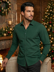 Pánská Košile Zelené OZONEE O/V66Z