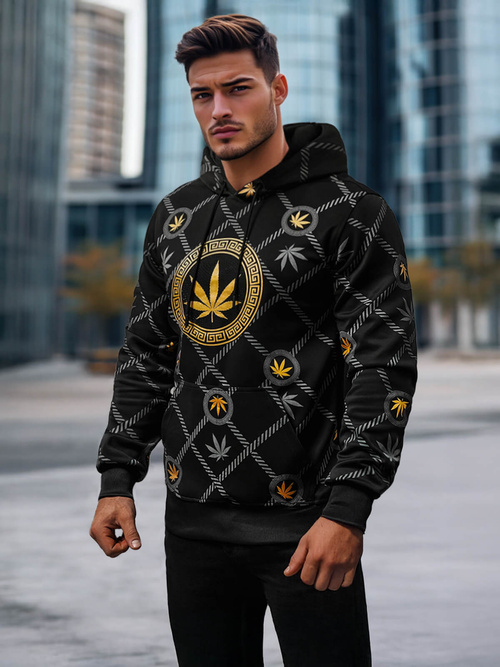 Pánská Mikina Černá OZONEE O/B267Z