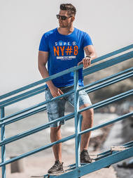 Pánské džínové kraťasy Modré OZONEE RF/HY319