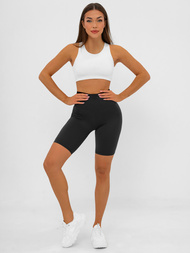 Krátké černé dámské legíny OZONEE JS/17K583/3