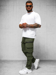 Pánské Kalhoty Khaki OZONEE O/PS5526