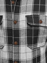 Pánská košile černá OZONEE NB/MC727N