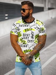 Pánské Tričko Bílé OZONEE JS/8T1210/1