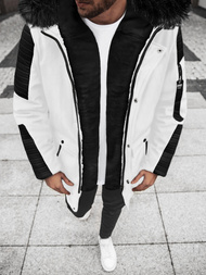 Pánská Zimní Bunda Bílo-Černá OZONEE O/5832/22