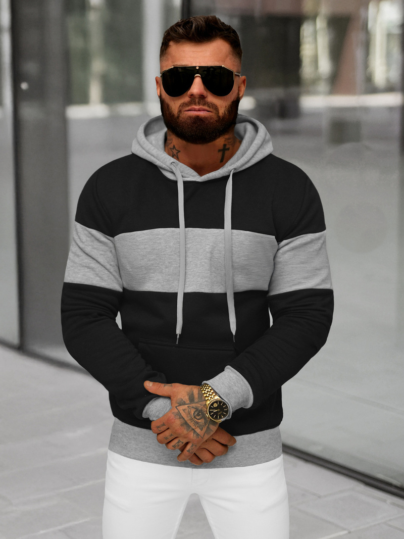 Pánská Mikina Černá OZONEE JS/8B1313/3