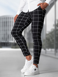 Pánské Chino Kalhoty Černé OZONEE O/P4009Z