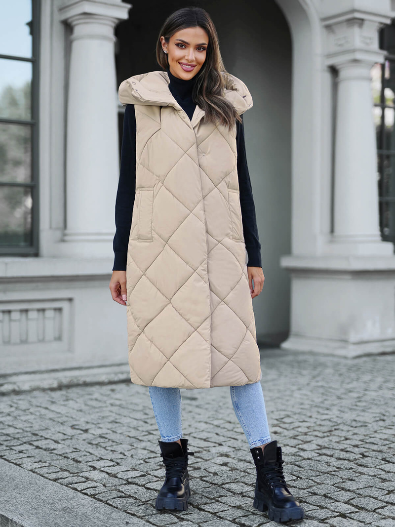 Dámská vesta béžová OZONEE JS/5M3165/62Z