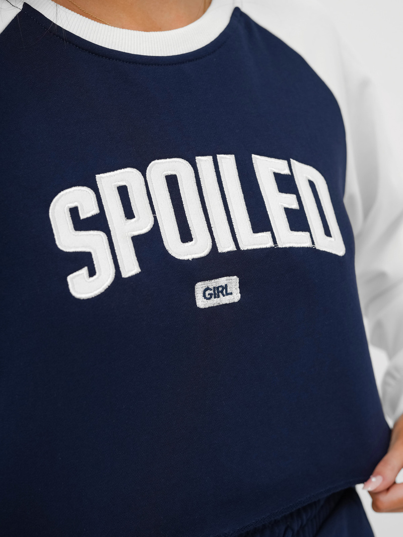 Dámská dvoudílná tepláková souprava námořnické modrá-bílé OZONEE JS/M58631AB