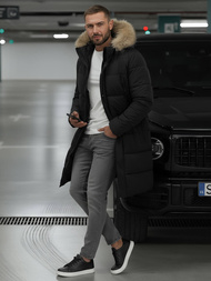 Pánská Zimní Bunda Černá OZONEE JS/25M9803/392Z