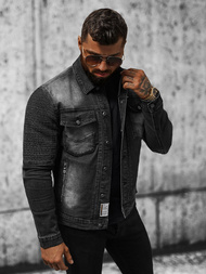 Pánská Džínová Bunda Černá OZONEE NB/MJ521N