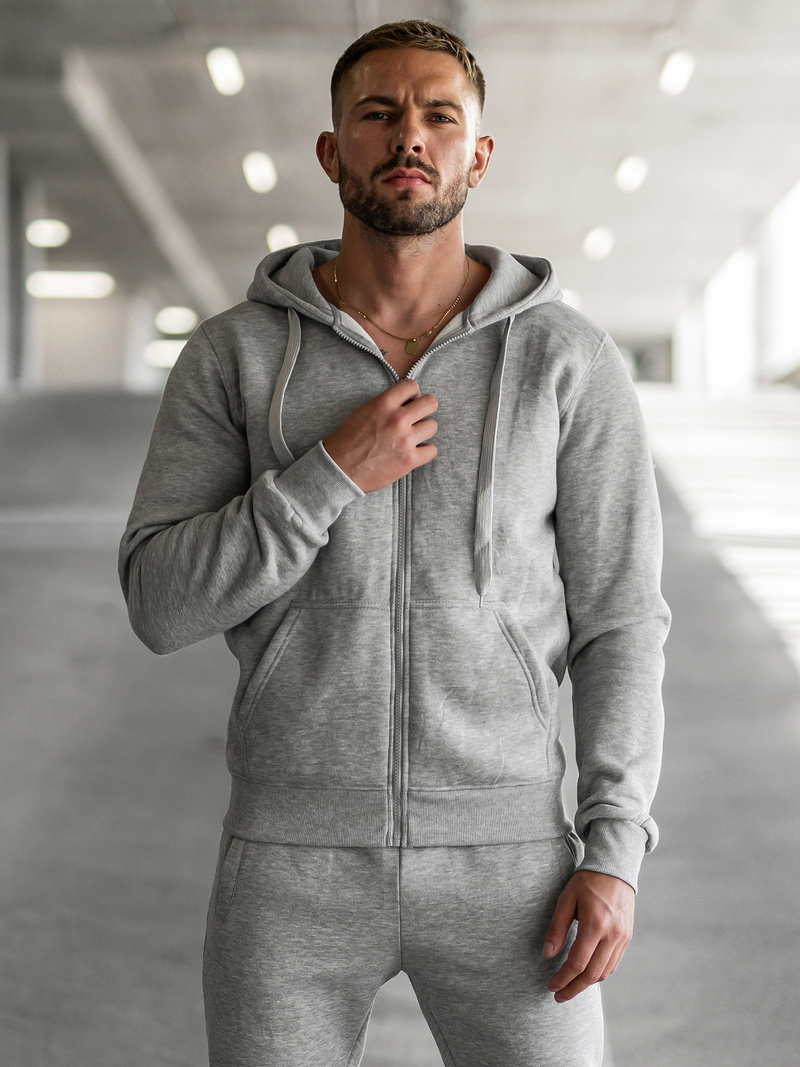 Pánská Tepláková Souprava Šedá OZONEE JS/68C10386/2Z