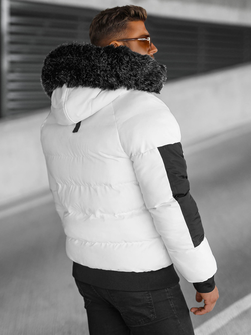 Pánská Zimní Bunda Bílá OZONEE O/M798Z