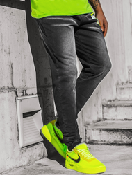 Pánské Džíny Jogger Černo-Zelené OZONEE JS/KK1105