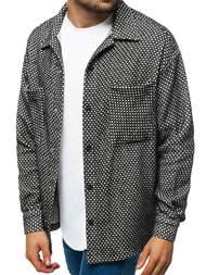 Pánská Košile Černobílá OZONEE MACH/G807Z