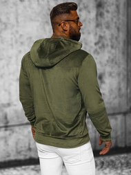 Pánská Velurová Mikina Khaki OZONEE JS/8B1168/29