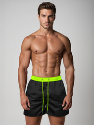 Pánské koupací šortky černo-žluté OZONEE JS/17K561/5Z