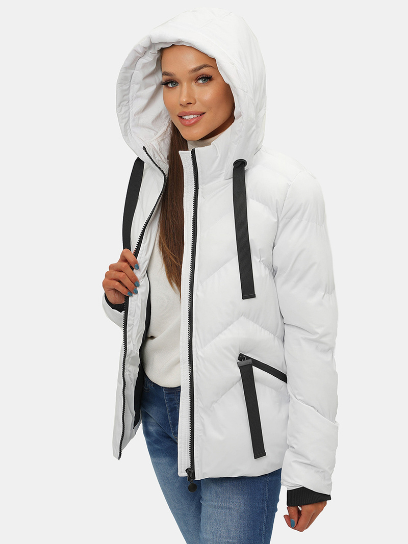 Dámská Zimní Bunda Bílá OZONEE JS/M739/281