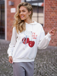 Dámská Mikina Bílá OZONEE JS/8B856/1