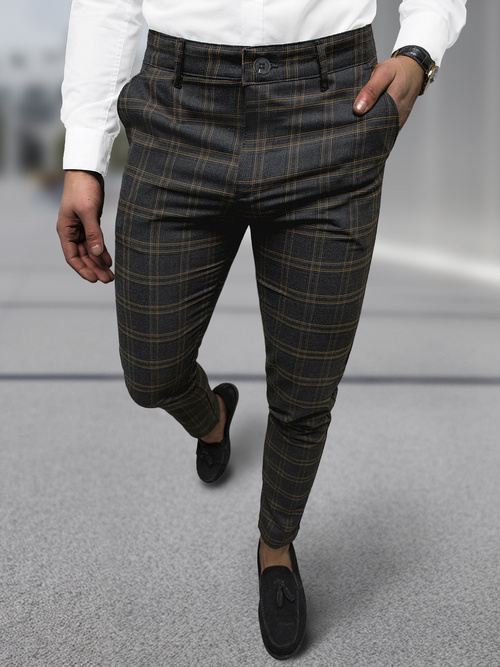 Pánské Chino Kalhoty Grafitové OZONEE DJ/5632